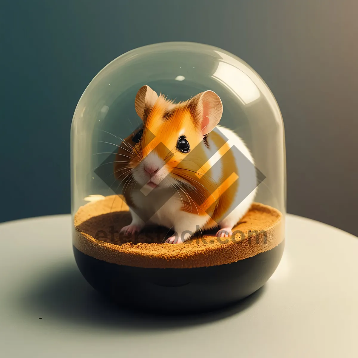 Picture of Funny Hamster in a Cute Egg Cup