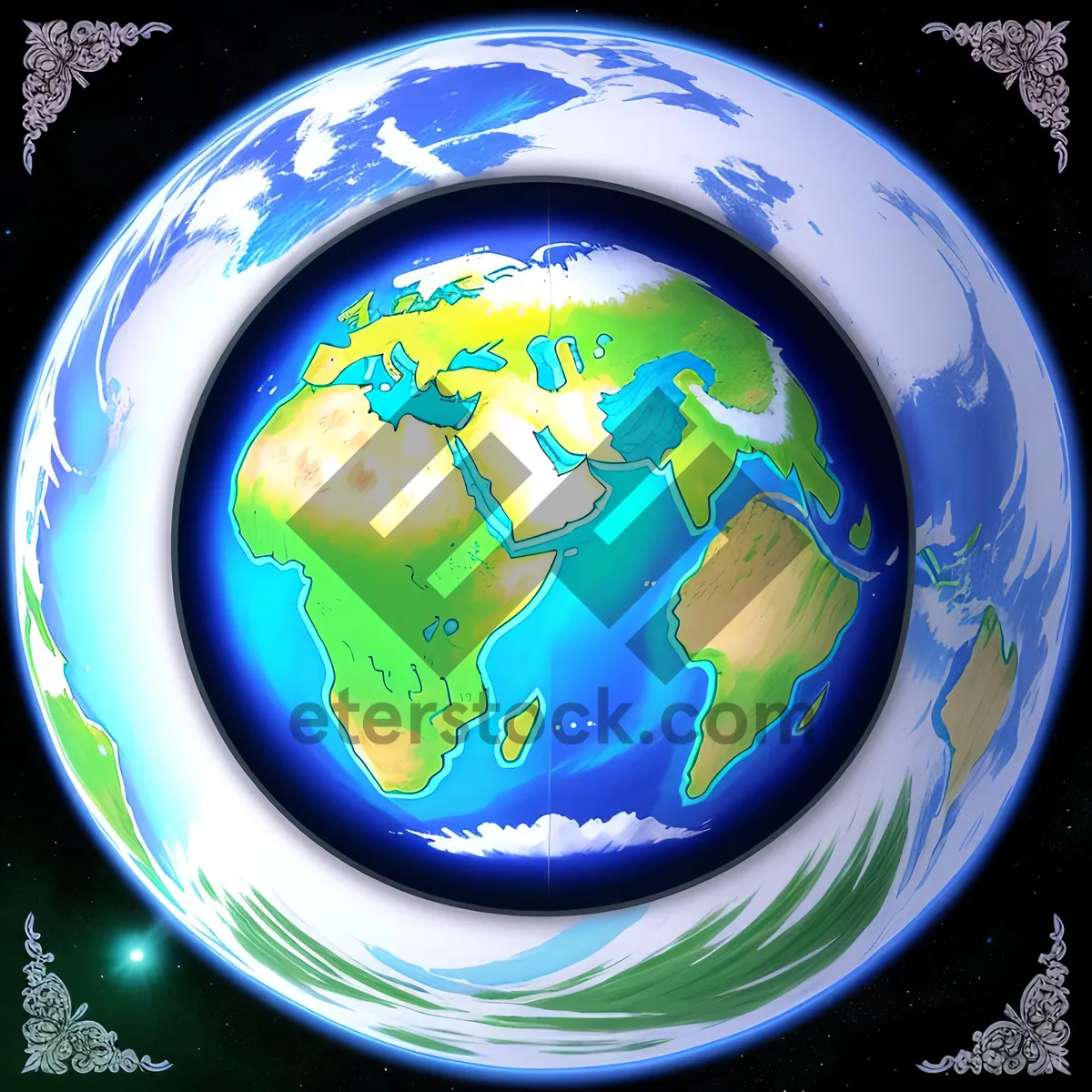 Picture of Global Glass Dish - Earth Icon