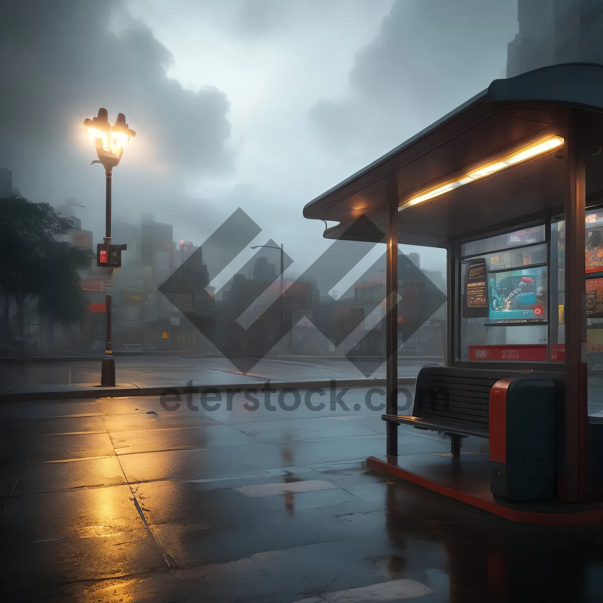 Picture of Street pay-phone and gas pump with electronic equipment