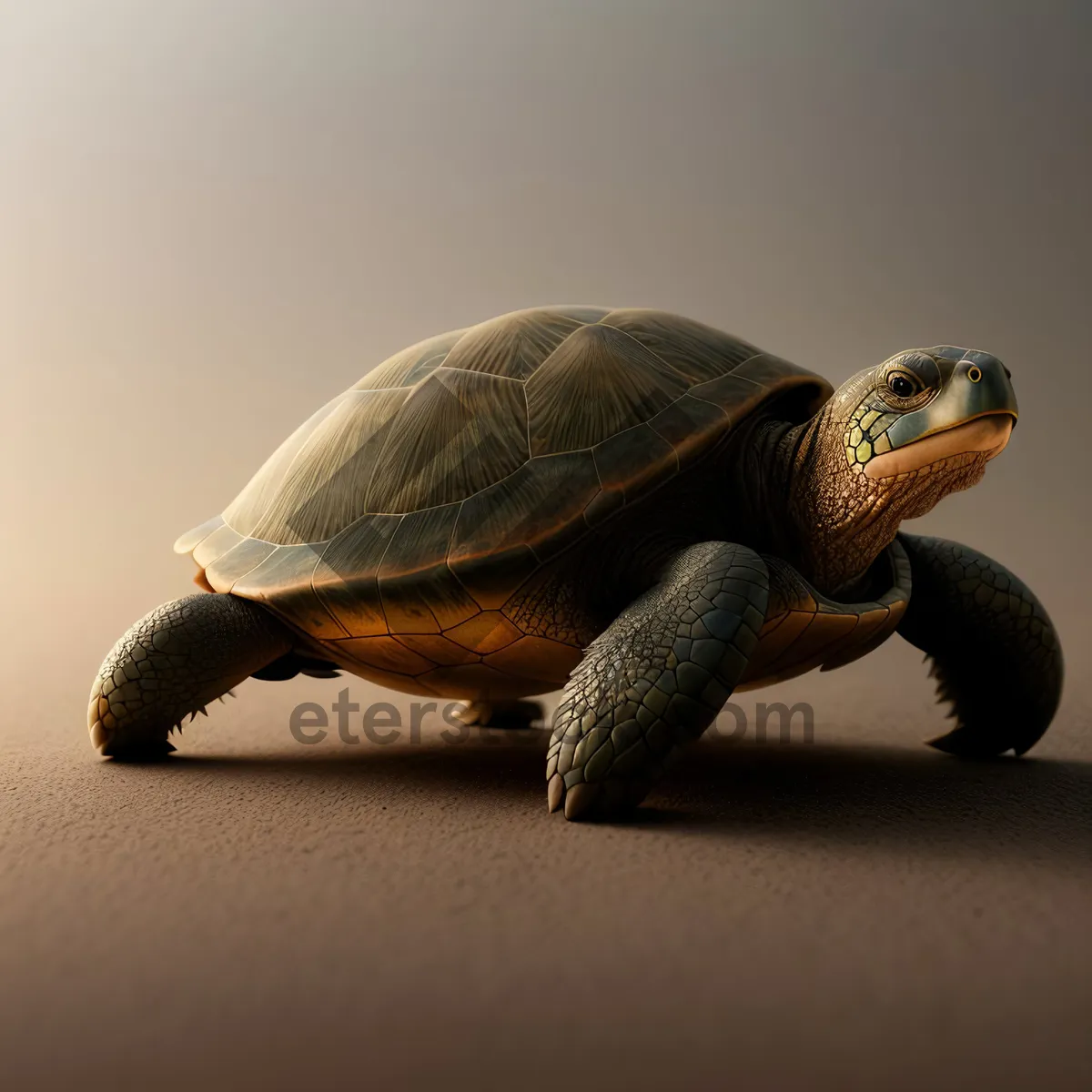 Picture of Terrapin Turtle: Slow-moving, Cute Aquatic Creature with Hard Shell