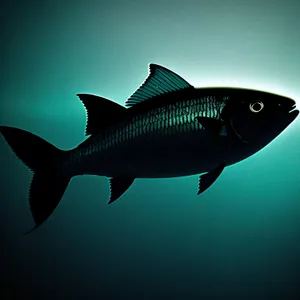 Swimming Tiger Shark in Coral Reef