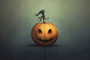 Spooky Jack-O'-Lantern Decoration for Halloween Celebration