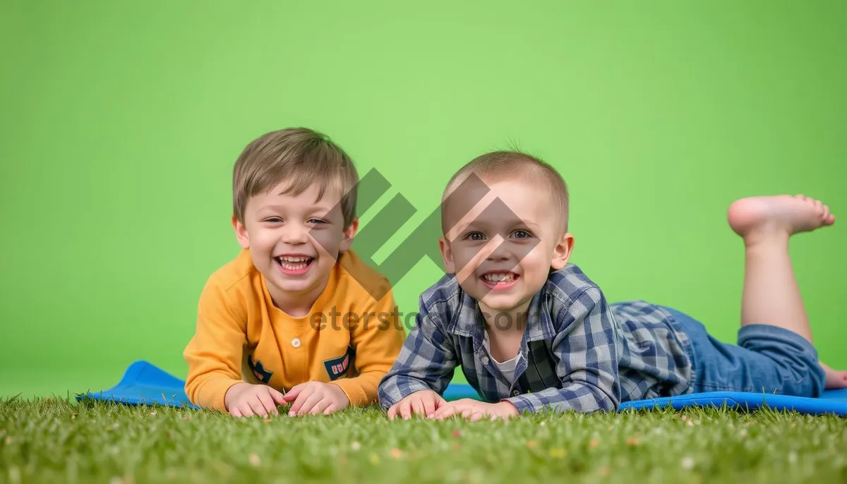 Picture of Happy Family Portrait Smiling Together with Love