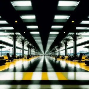 Modern Office Building Interior with Glass Hallway Motion