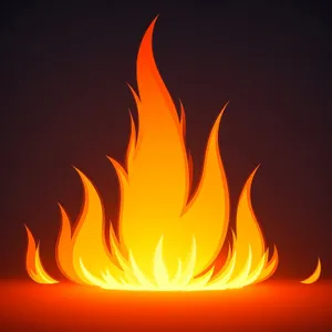 Blazing Flame: Artistic Design Symbolizing Heat and Energy