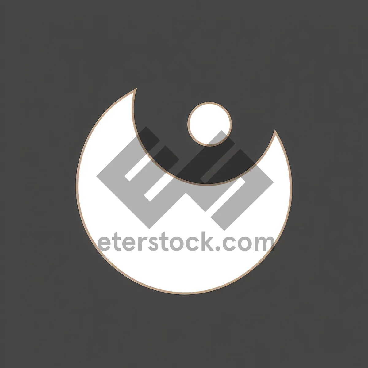 Picture of Shiny Black Moon Circle Graphic Icon