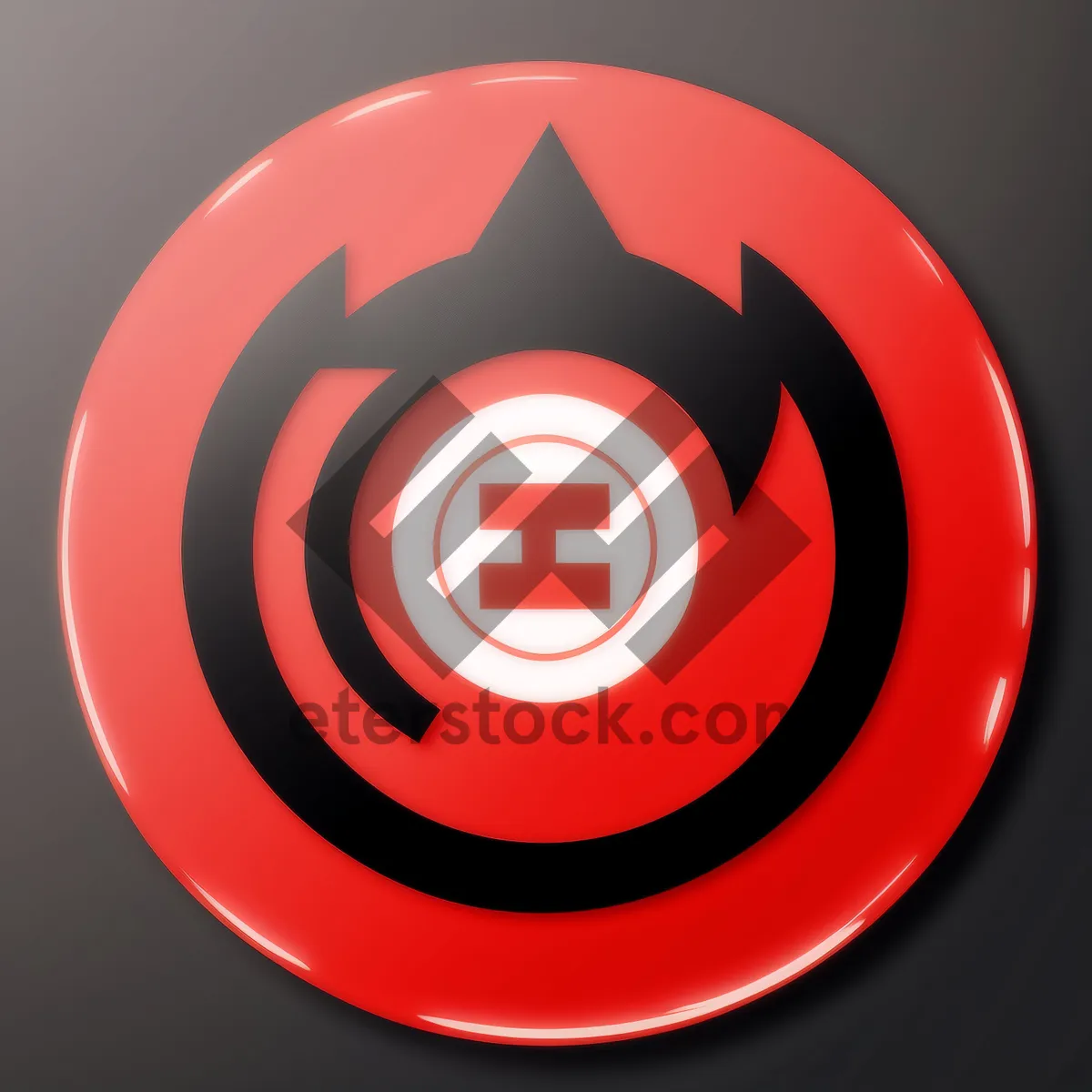 Picture of Glossy Hazard Button Icon