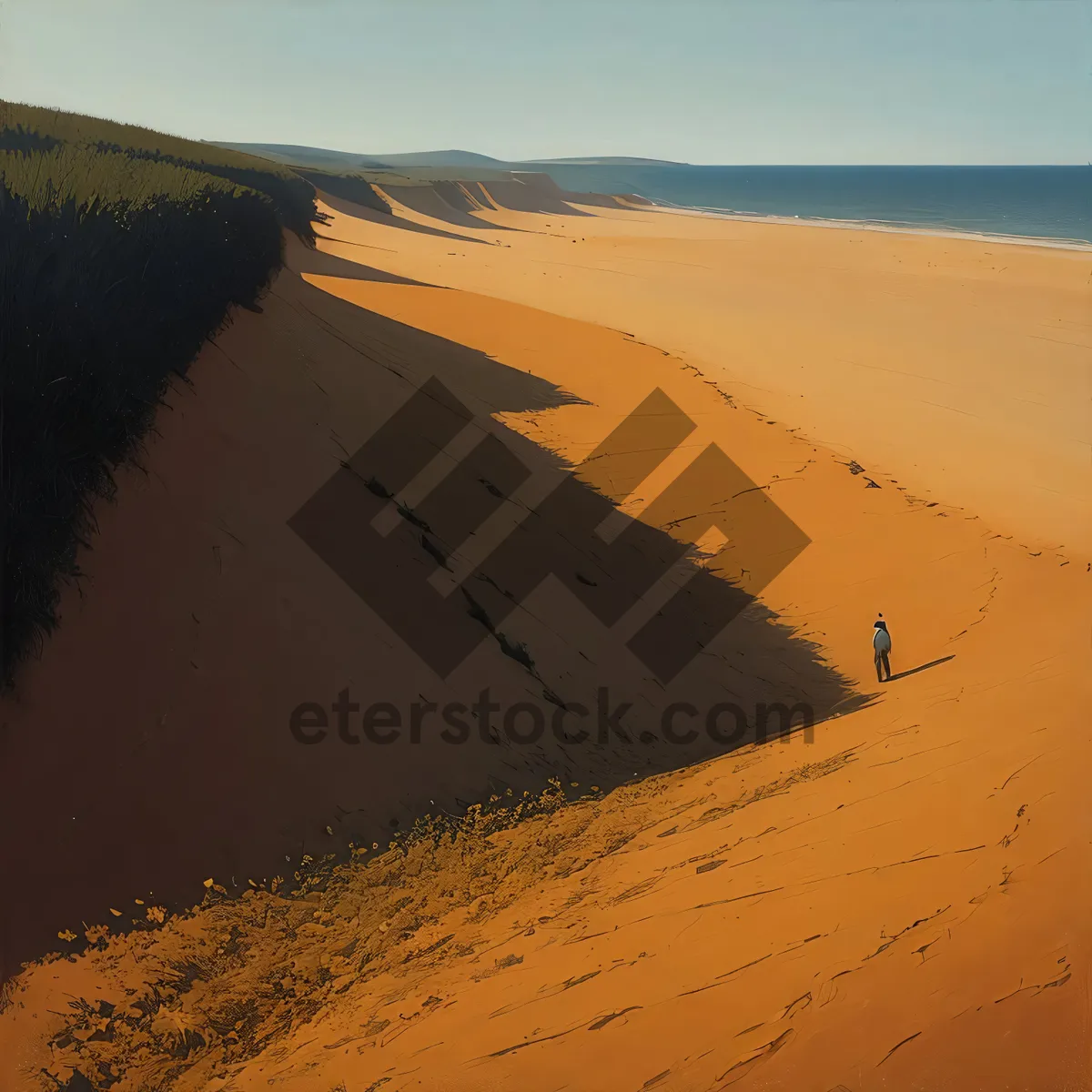 Picture of Sandy Coast: Tranquil Summer Scene