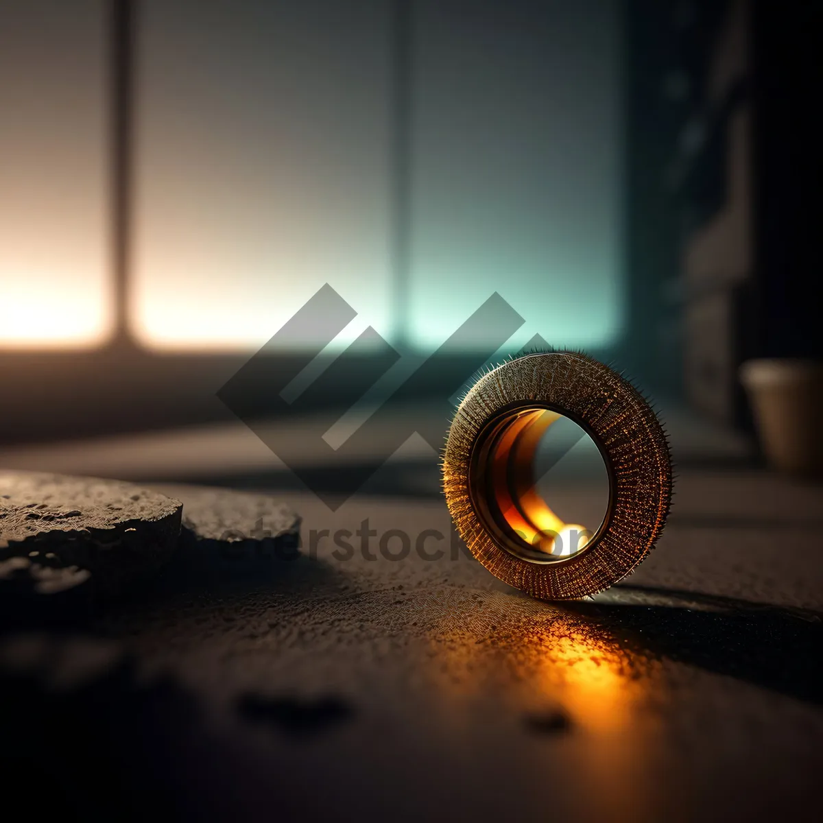 Picture of Black Spotlight Lamp with Illuminating Light Source