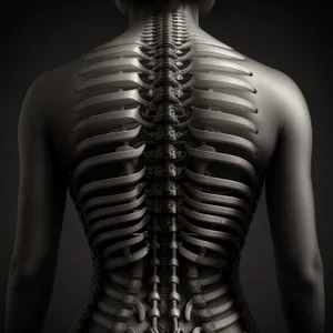 Human Spine Anatomy X-Ray: 3D Graphic of Skeletal Torso