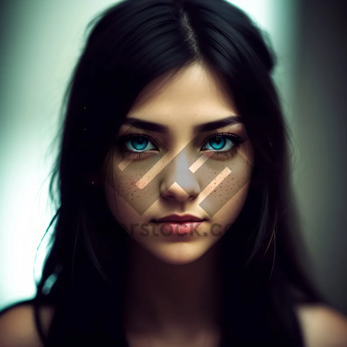 Picture of Sultry Brunette Model with Captivating Eyes