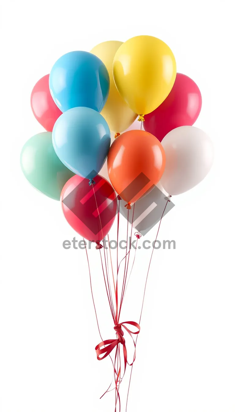 Picture of Happy balloon decoration in bright orange and yellow