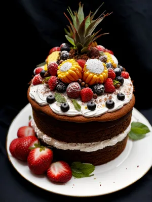 Delicious Berry Bowl with Chocolate Drizzle