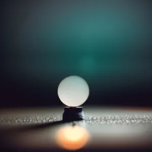 Sunlit Golf Ball in Celestial Black Sphere