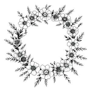 Winter snowflake pattern in vintage retro style.