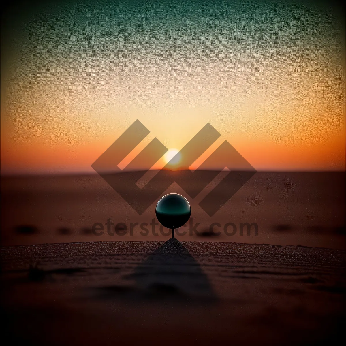 Picture of Golden Horizon: Sunset Reflection on Tropical Beach