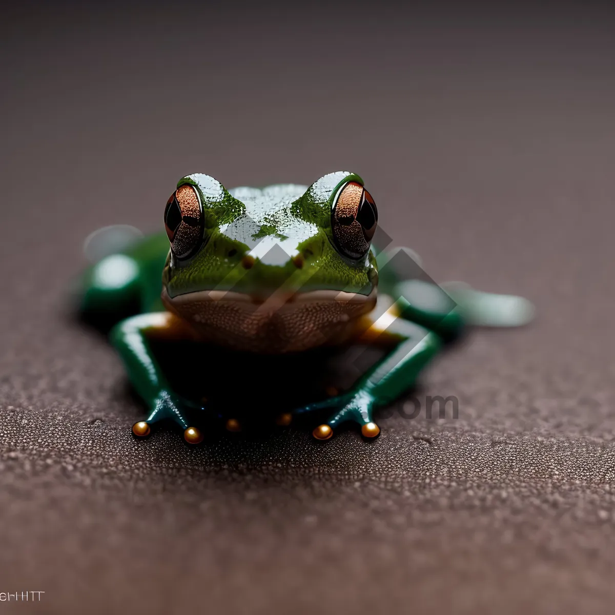 Picture of Fascinating Eyed Tree Frog Perched on Branch