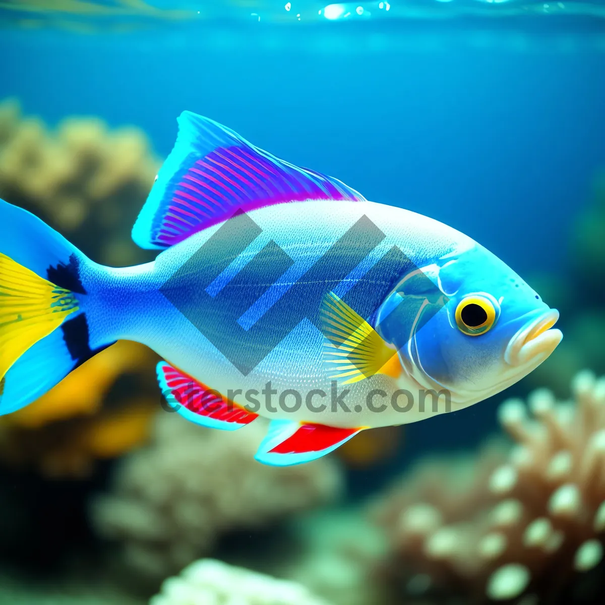 Picture of Tropical Marine Life: Exotic Underwater Reef Fish