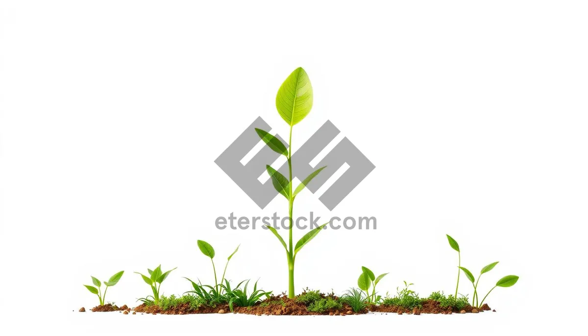 Picture of Organic leaf symbol design for environmental growth