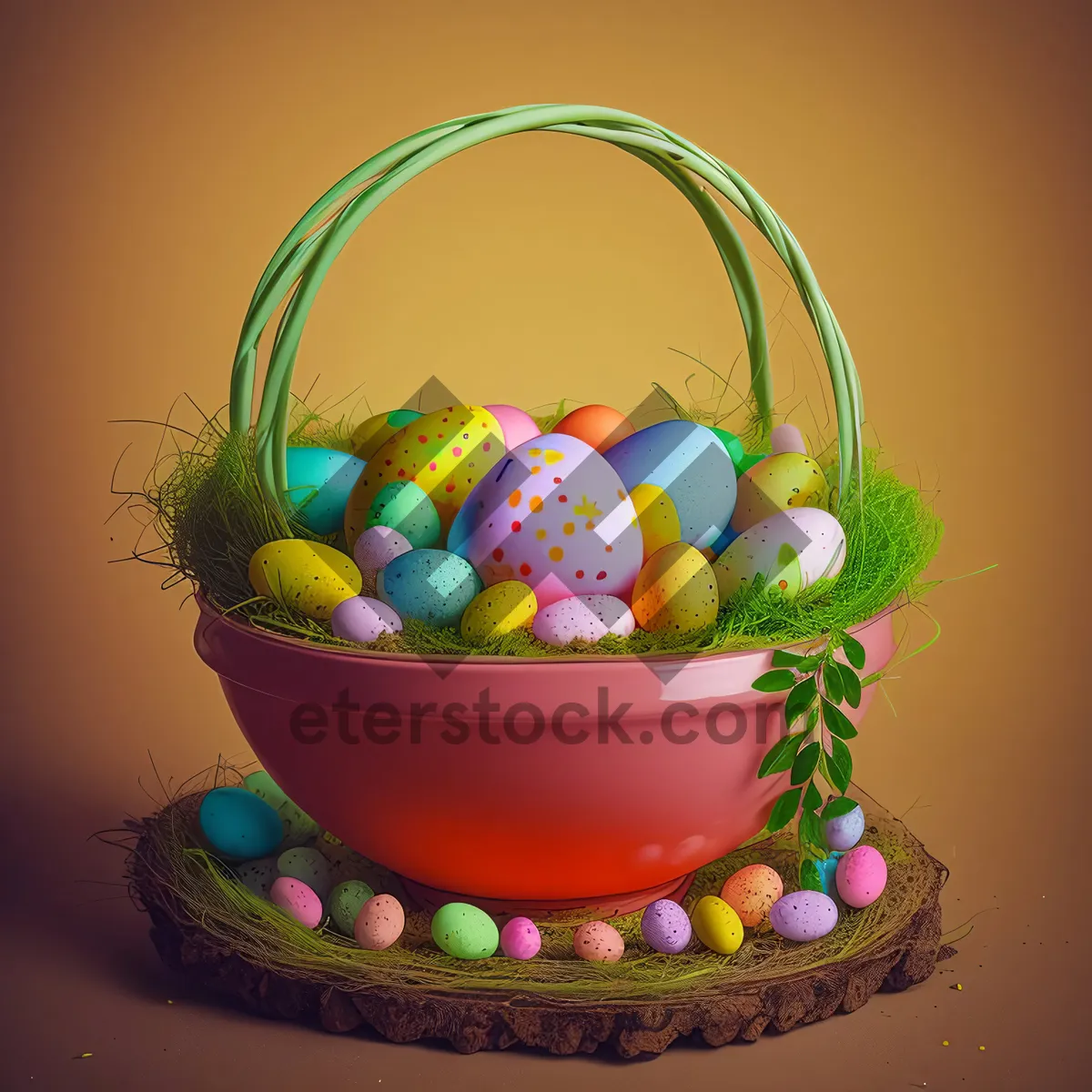 Picture of Easter Egg Basket with Colorful Candy