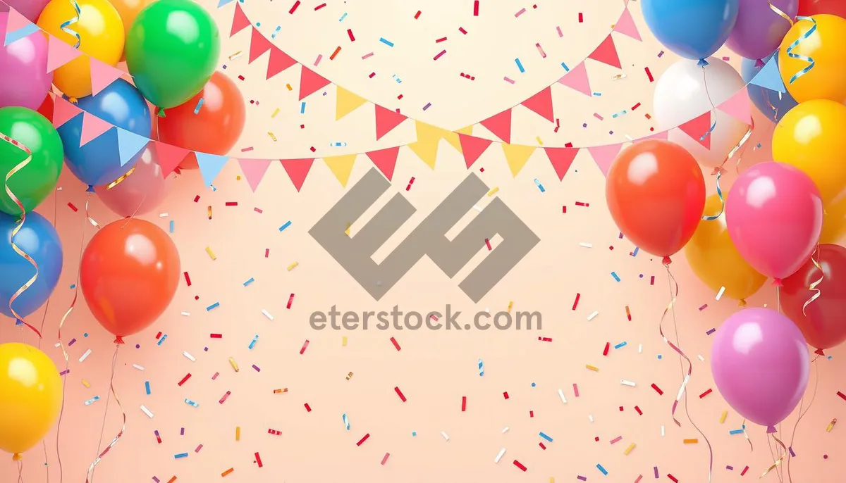 Picture of Colorful Confetti Party Decorations - Fun Birthday Card Design