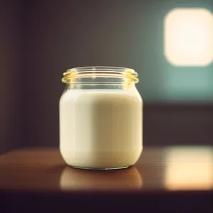 Healthful Glass Salt Shaker with Creamy Milk