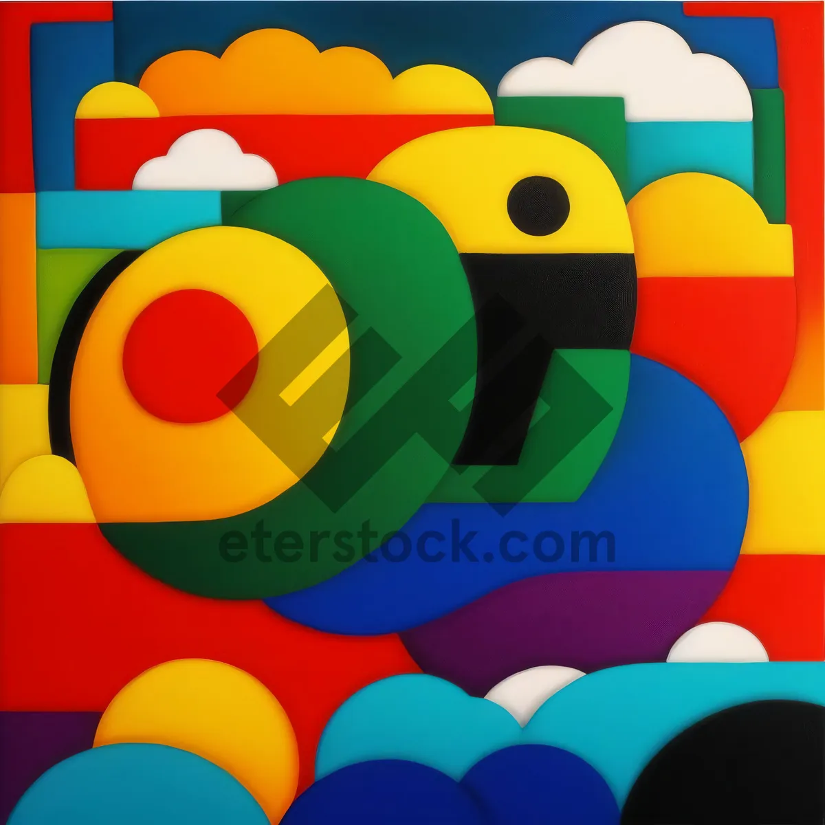 Picture of Colorful graphic design icon set with circle symbol.