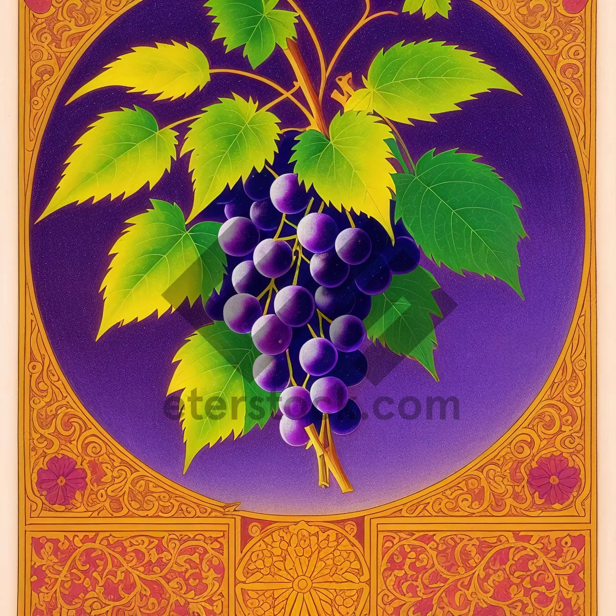 Picture of Floral Celebration: Ornate Grape Motif