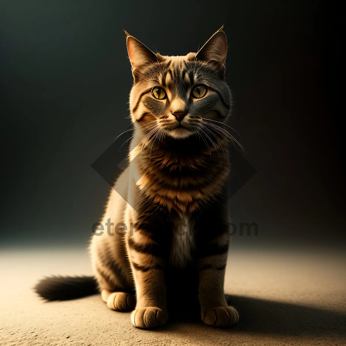 Picture of Cute Gray Tabby Kitten with Whiskers and Adorable Eyes