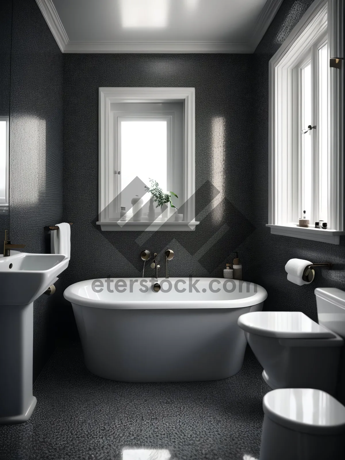 Picture of Modern Luxury Bathroom with Elegant Design