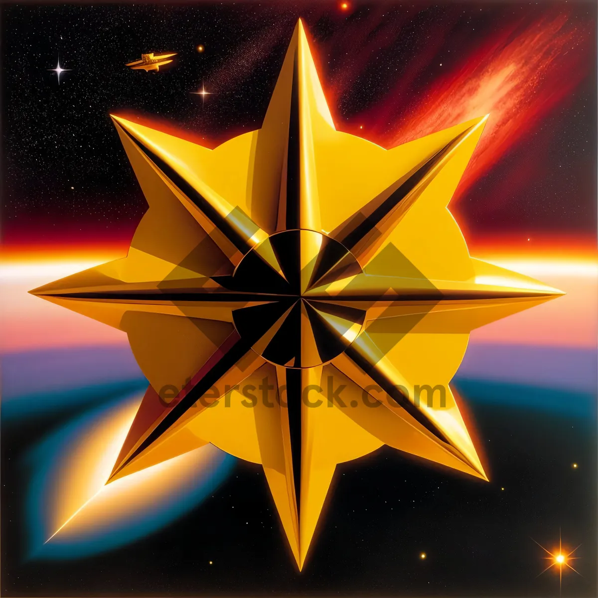 Picture of Sparkling Gem Star Icon Design