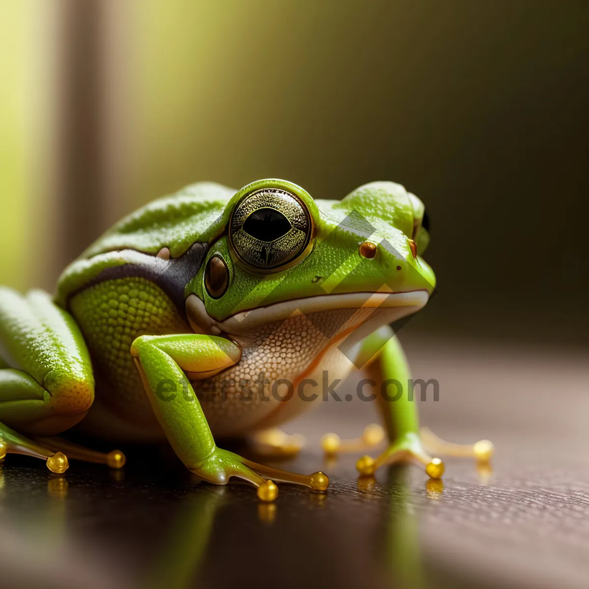 Picture of Colorful Eyed Tree Frog Peeping Out