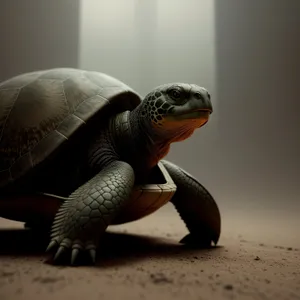 Slow and Steady: A Majestic Tortoise in its Shell