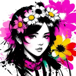 Vibrant Florals - Artful Fun with Flowers and Person