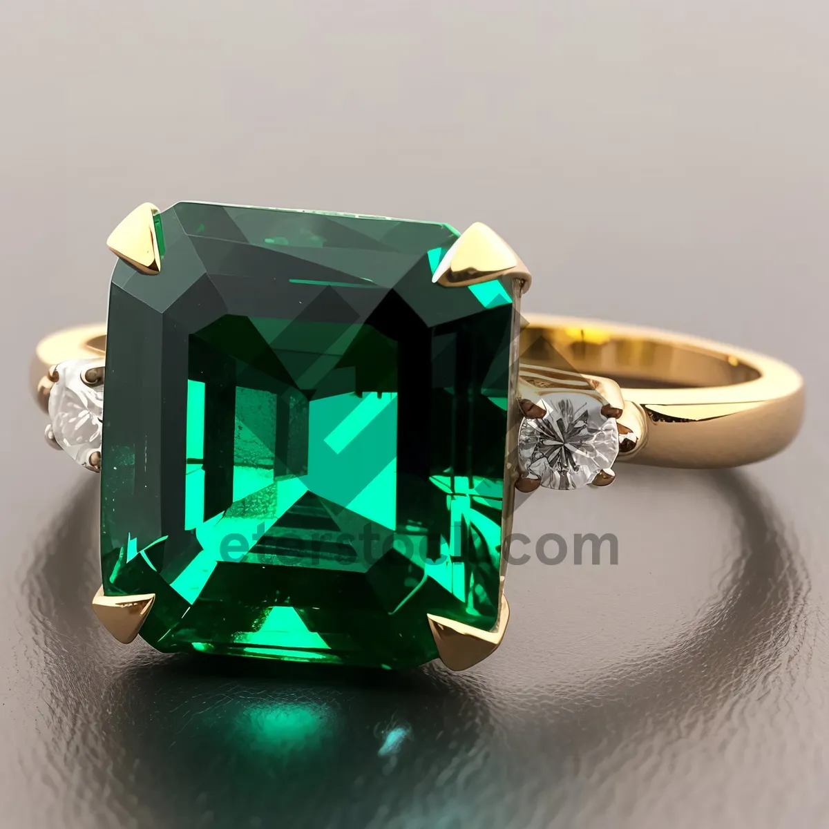 Picture of Sparkling Gemstone Ring Displayed in Gift Box