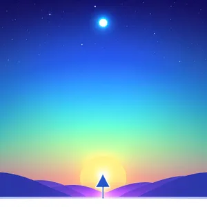 Snowy Night with Shining Stars - Winter Holiday Card