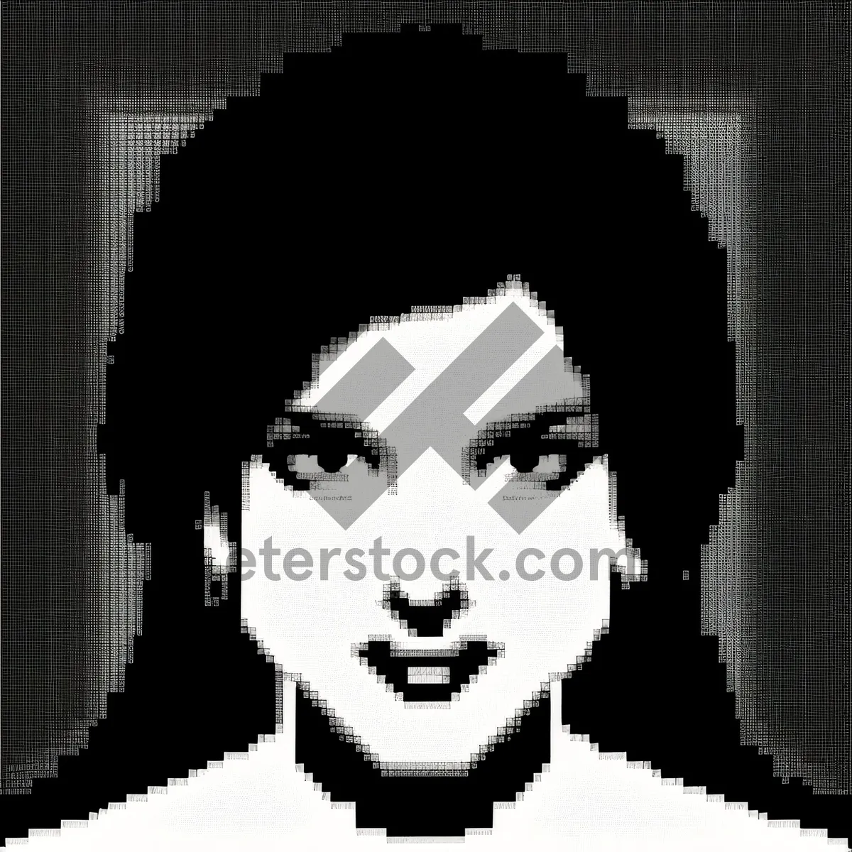 Picture of Black Grunge Halftone Graphic Art Frame Design