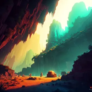 Grand Canyon's Majestic Cliff and Ravine