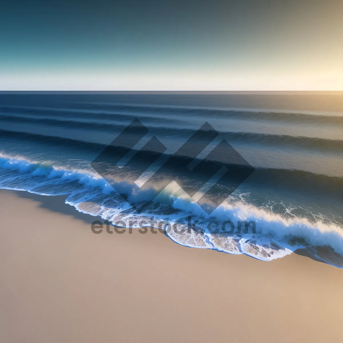 Picture of Crystal Blue Waves Caressing Sandy Beach