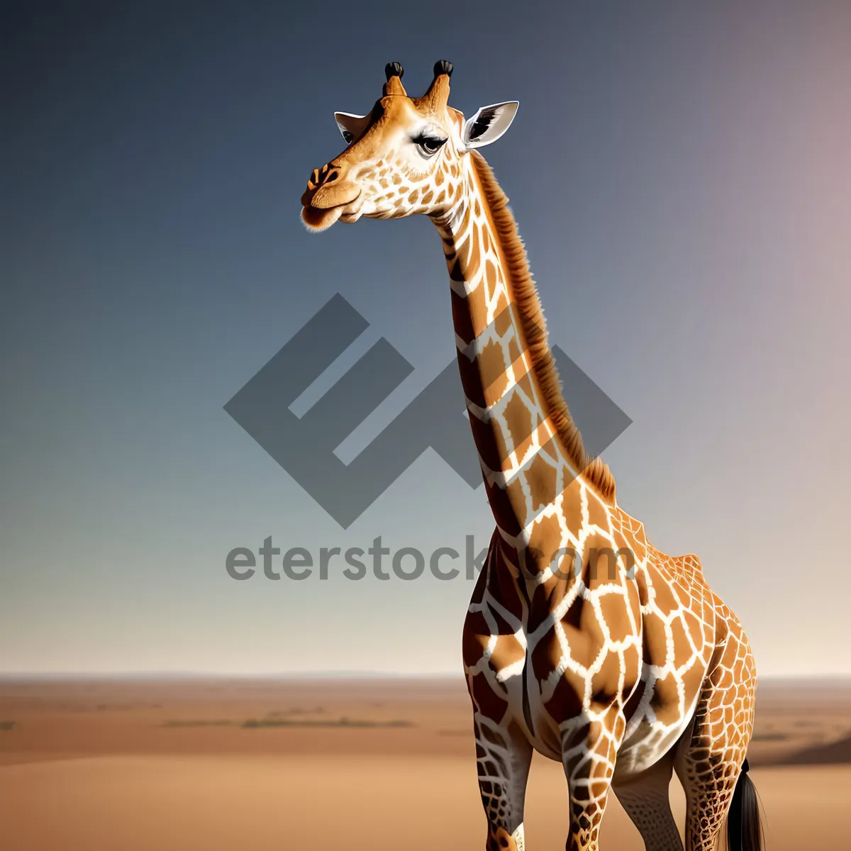 Picture of Majestic Giraffe Roaming through the Wilderness