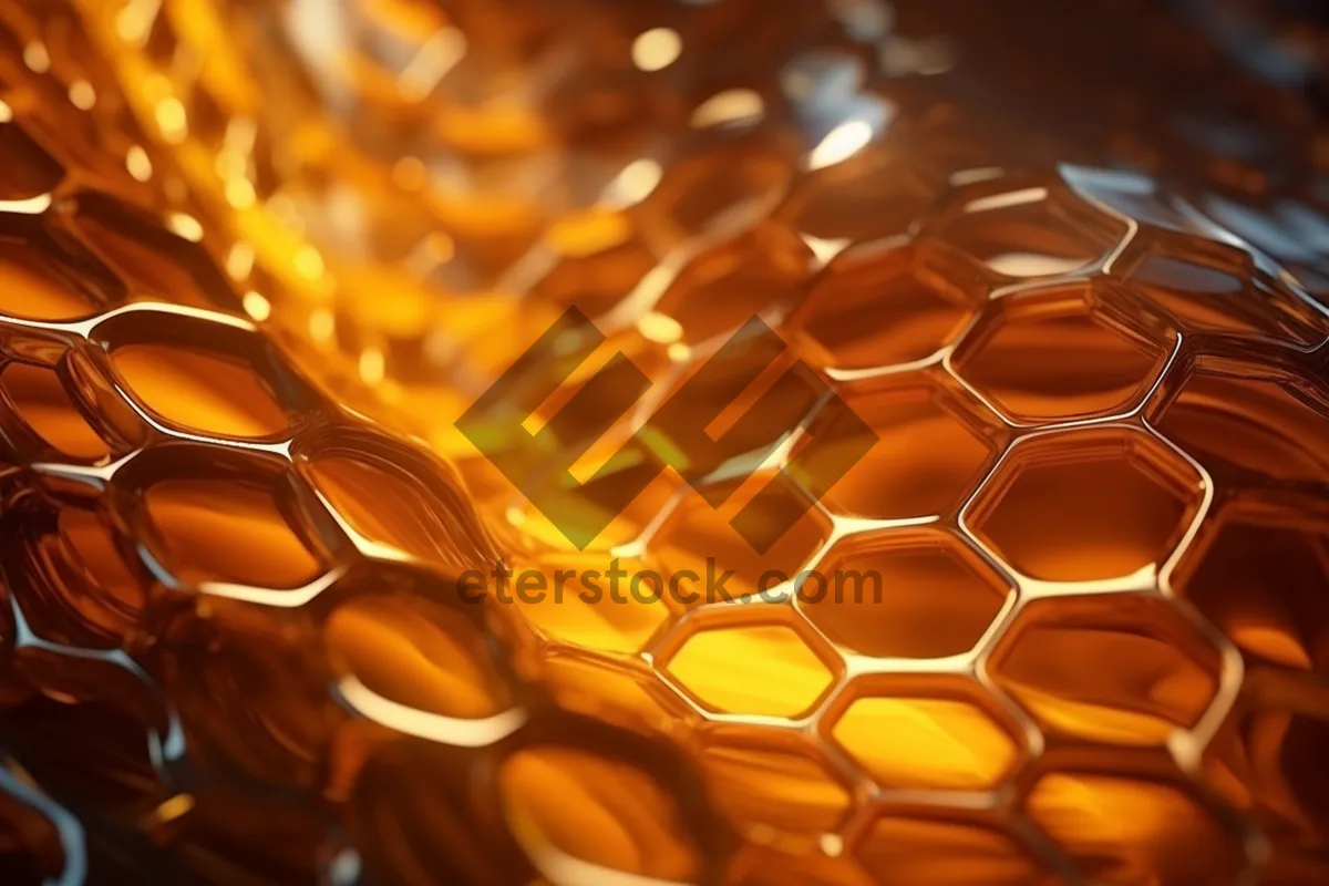 Picture of Yellow honeycomb pattern design for wallpaper backdrop