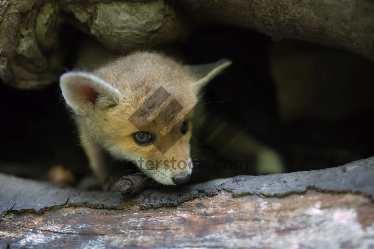 Picture of Furry red fox predator with cute nose