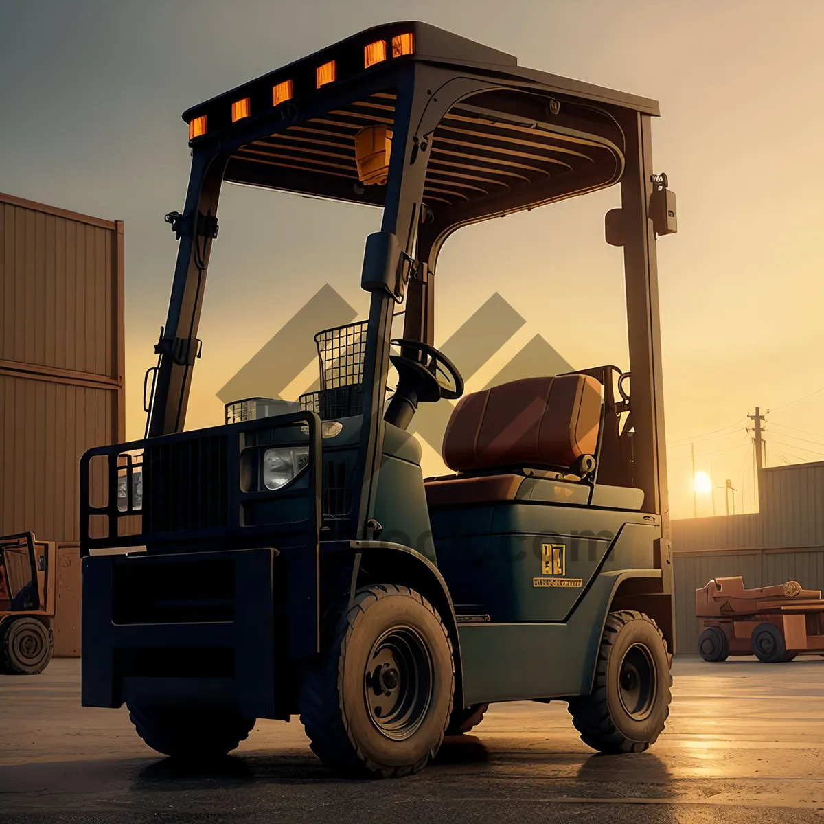 Picture of Heavy-duty Forklift Truck in Warehouse