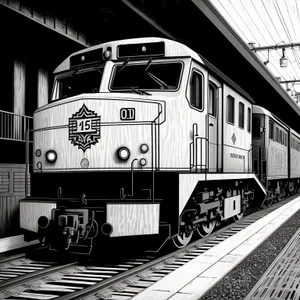 Urban Transit: Electric Locomotive on Railway Tracks