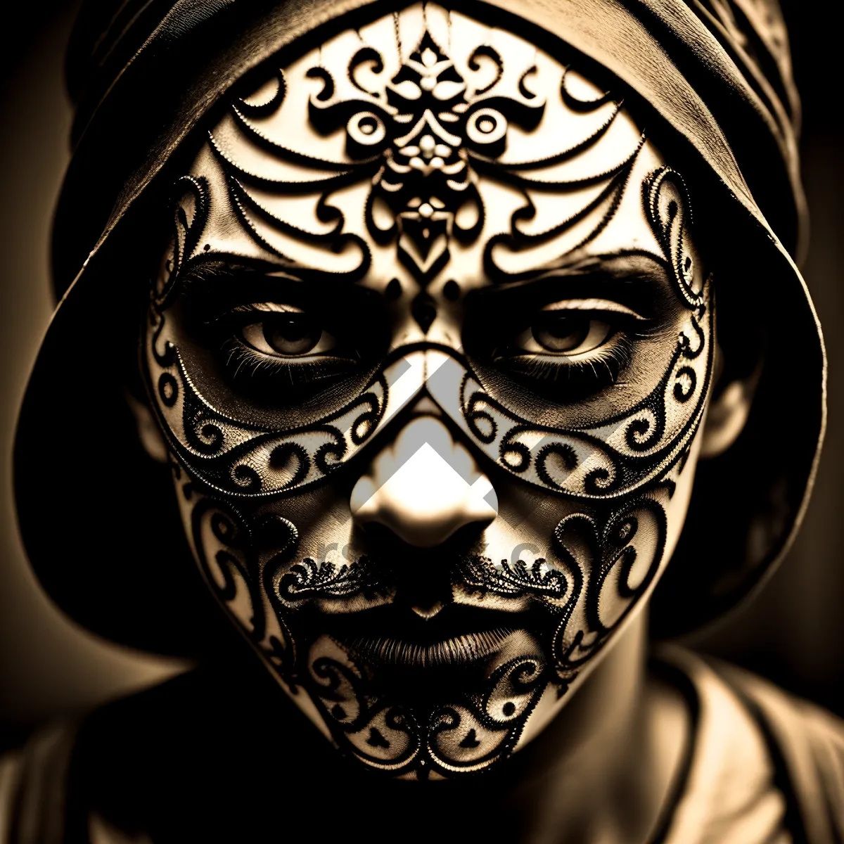 Picture of Black Carnival Mask: Mysterious Attire Concealing the Eyes