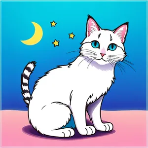 Adorable Cartoon Kitty Clip Art