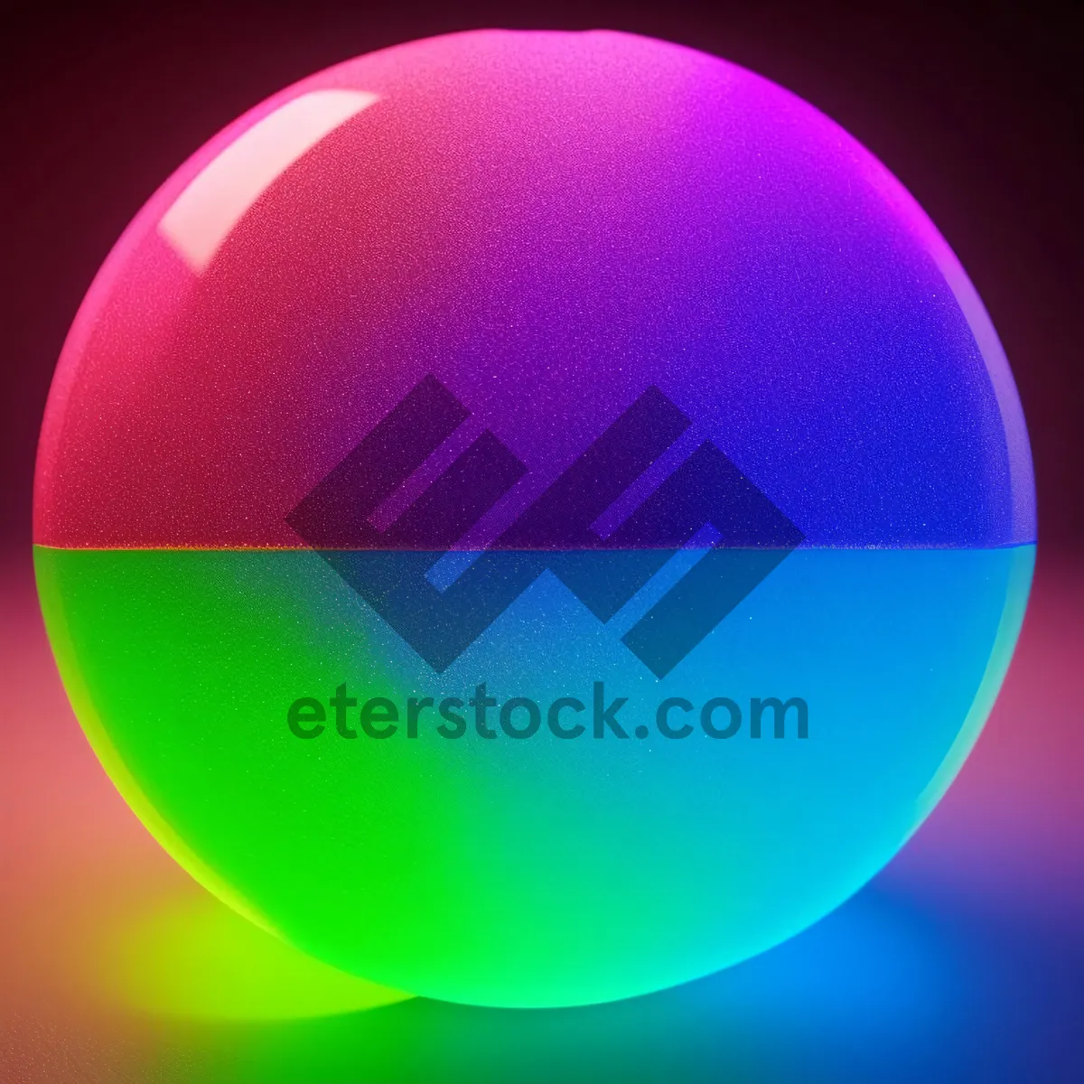 Picture of Shiny Glass Sphere Icon: Bright and Glossy Planet Design