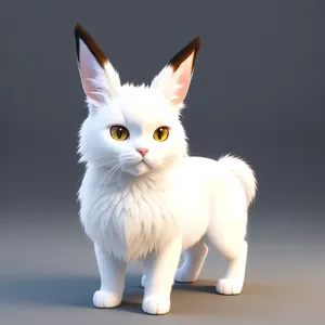 Fluffy White Kitten with Curious Whiskers