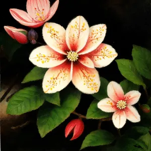 Pretty Pink Blackberry Lily Blossom in Garden