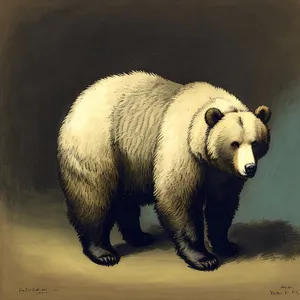 Endangered Giant Panda in Wildlife Safari